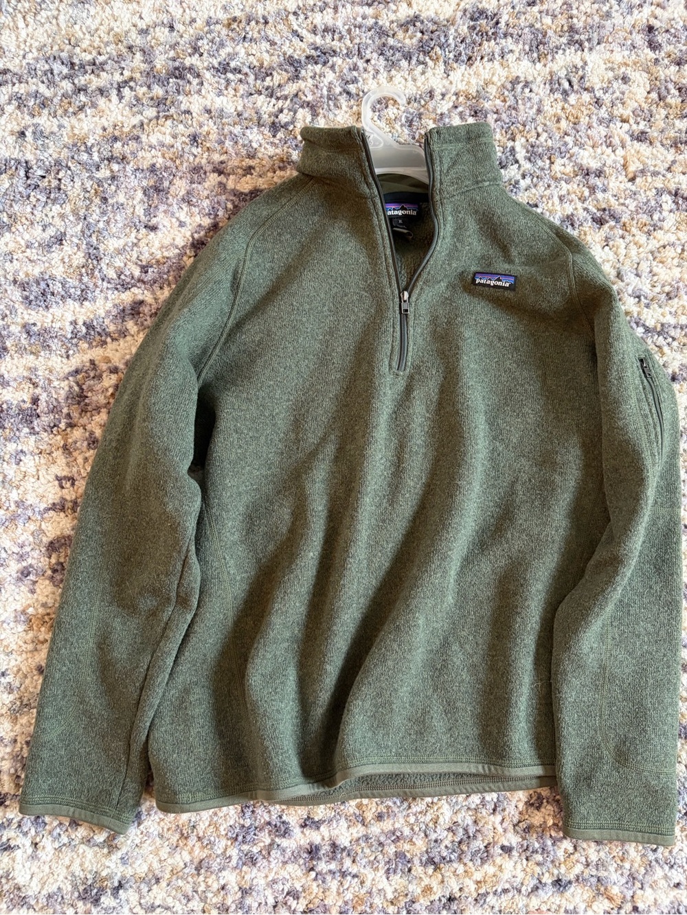 Women’s Patagonia Better Sweater 1/4 Zip Fleece Pullover Olive Green XL